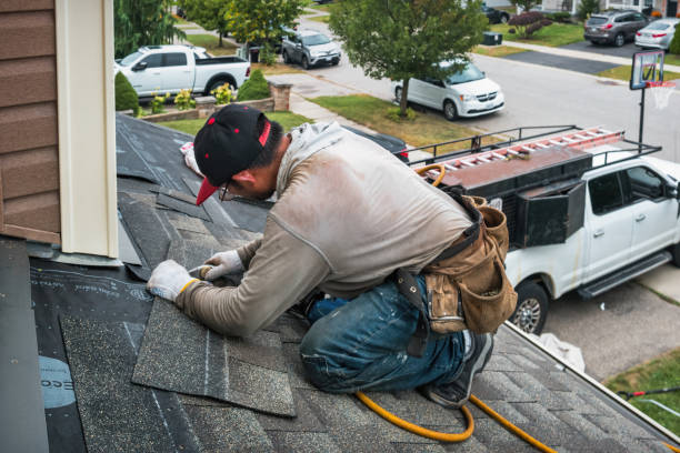 Professional Roofing technician working in Shevlin, MN